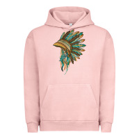 Pigment Salmon indian leopard headdress blue Urban Hoodie - BarkalooDesign