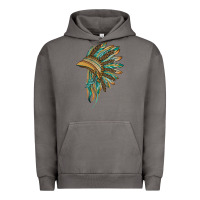 Pigment Tornado indian leopard headdress blue Urban Hoodie - BarkalooDesign