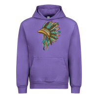 Tulip indian leopard headdress blue Urban Hoodie - BarkalooDesign