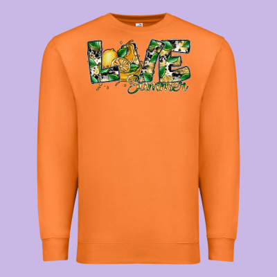 Love Summer Lemon Premium Sweatshirt Designed By Sublimationcraftshop