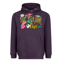 Plum scrub life Heavyweight Hoodie - texasbilliewilder