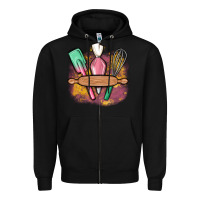 Black customized kitchen elements Zipper Hoodie - MaliasSmallBusiness