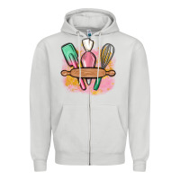 Dove Grey customized kitchen elements Zipper Hoodie - MaliasSmallBusiness