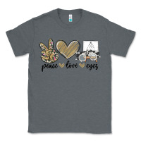Charcoal Heather peace love eyes Classic Tee - MaliasSmallBusiness