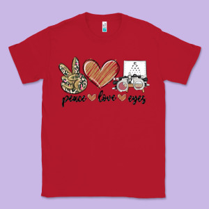 Peace Love Eyes Classic Tee Designed By Maliassmallbusiness