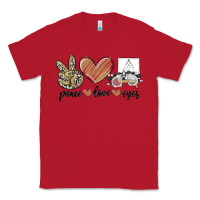 Red peace love eyes Classic Tee - MaliasSmallBusiness
