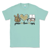 Seafoam peace love eyes Classic Tee - MaliasSmallBusiness