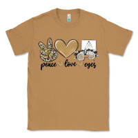 Toasted Coconut peace love eyes Classic Tee - MaliasSmallBusiness