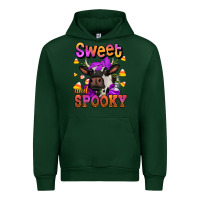 Forest Green sweet and spooky halloween cow Urban Hoodie - Jasminsmagicworld