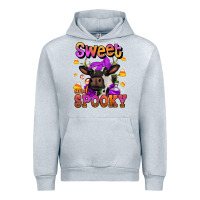 Heather Grey sweet and spooky halloween cow Urban Hoodie - Jasminsmagicworld