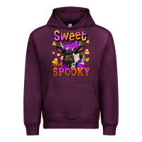 Mauve Wine sweet and spooky halloween cow Urban Hoodie - Jasminsmagicworld
