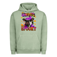 Pigment Oil Green sweet and spooky halloween cow Urban Hoodie - Jasminsmagicworld