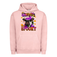 Pigment Salmon sweet and spooky halloween cow Urban Hoodie - Jasminsmagicworld