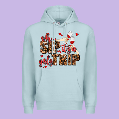 Oh Sip Its A Girls Trip Premium Hoodie Designed By Adodesignshop