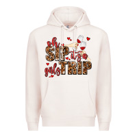Pale Pink oh sip its a girls trip Premium Hoodie - AdoDesignShop