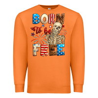 Carrot Born to be free with skeleton 4th of july Premium Sweatshirt - Neo Western