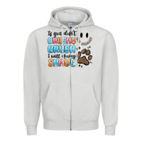 Dove Grey if you dont brushy brush i will shavey shave Zipper Hoodie - MaliasSmallBusiness