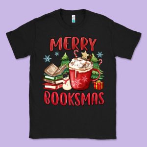 Merry Booksmas Classic Tee Designed By Maliassmallbusiness
