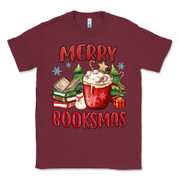 Burgundy merry booksmas Classic Tee - MaliasSmallBusiness