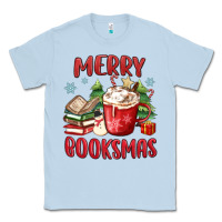 Dusty Blue merry booksmas Classic Tee - MaliasSmallBusiness