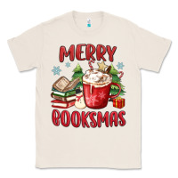 Natural merry booksmas Classic Tee - MaliasSmallBusiness