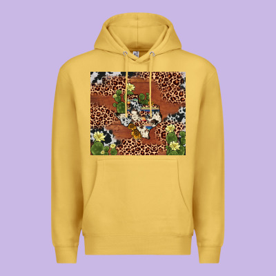 Texas Cactus Premium Hoodie Designed By Adodesignshop