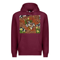 Burgundy texas cactus Premium Hoodie - AdoDesignShop