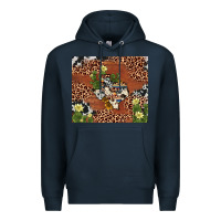 Navy texas cactus Premium Hoodie - AdoDesignShop