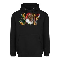 Black african american santa joy with sunflowers Heavyweight Hoodie - RanaPortraitStore