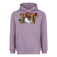 Lavender african american santa joy with sunflowers Heavyweight Hoodie - RanaPortraitStore