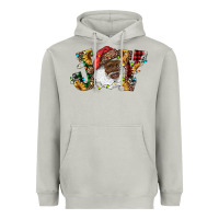 Moon Dust african american santa joy with sunflowers Heavyweight Hoodie - RanaPortraitStore