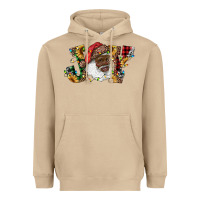 Mushroom african american santa joy with sunflowers Heavyweight Hoodie - RanaPortraitStore