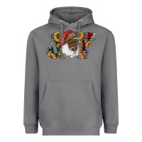 Storm african american santa joy with sunflowers Heavyweight Hoodie - RanaPortraitStore