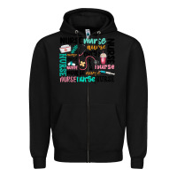Black nurse Zipper Hoodie - MaliasSmallBusiness