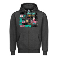 Charcoal Heather nurse Zipper Hoodie - MaliasSmallBusiness