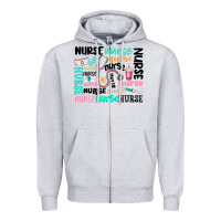 Heather Grey nurse Zipper Hoodie - MaliasSmallBusiness