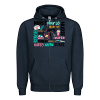 Navy nurse Zipper Hoodie - MaliasSmallBusiness