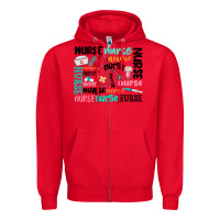 Red nurse Zipper Hoodie - MaliasSmallBusiness