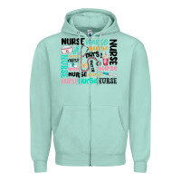Seafoam nurse Zipper Hoodie - MaliasSmallBusiness