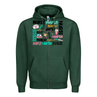 Sports Green nurse Zipper Hoodie - MaliasSmallBusiness
