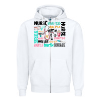 White nurse Zipper Hoodie - MaliasSmallBusiness