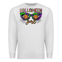 Oatmeal Heather halloween girl Premium Sweatshirt - CowhideDigitalArt