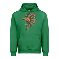 Emerald indian leopard headdress Urban Hoodie - BarkalooDesign