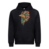 Foreset Green indian leopard headdress Urban Hoodie - BarkalooDesign