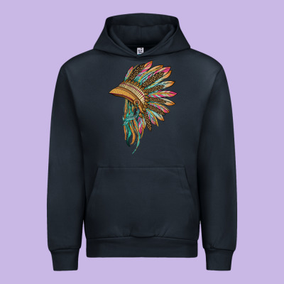 Indian Leopard Headdress Urban Hoodie Designed By Barkaloodesign