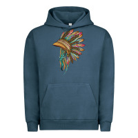 Pigment Midnight Navy indian leopard headdress Urban Hoodie - BarkalooDesign