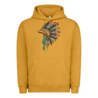 Pigment Peanut Butter indian leopard headdress Urban Hoodie - BarkalooDesign