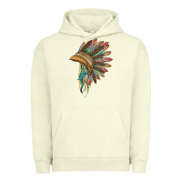 Pigment Pistachio indian leopard headdress Urban Hoodie - BarkalooDesign
