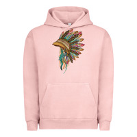 Pigment Salmon indian leopard headdress Urban Hoodie - BarkalooDesign