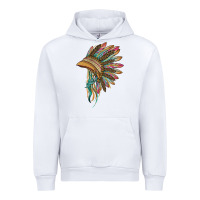 White indian leopard headdress Urban Hoodie - BarkalooDesign